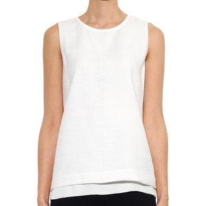 Vince Ivory Snakeskin Textured Blouse